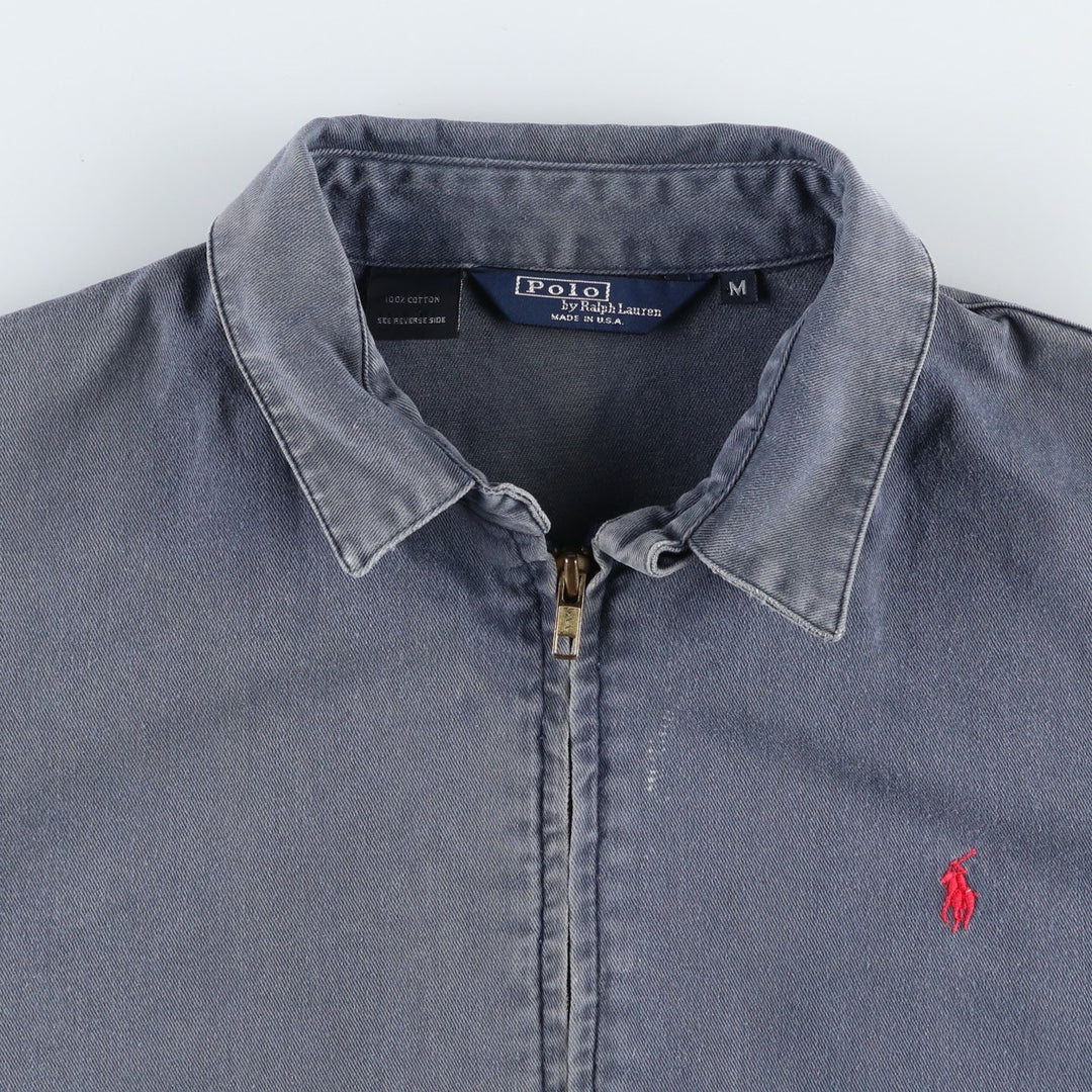 Ralph Lauren POLO by Ralph Lauren Swing Top Sport Jacket, Made in USA, Men's Size M (approx.) cotton navy blue type Vintage Second Hand