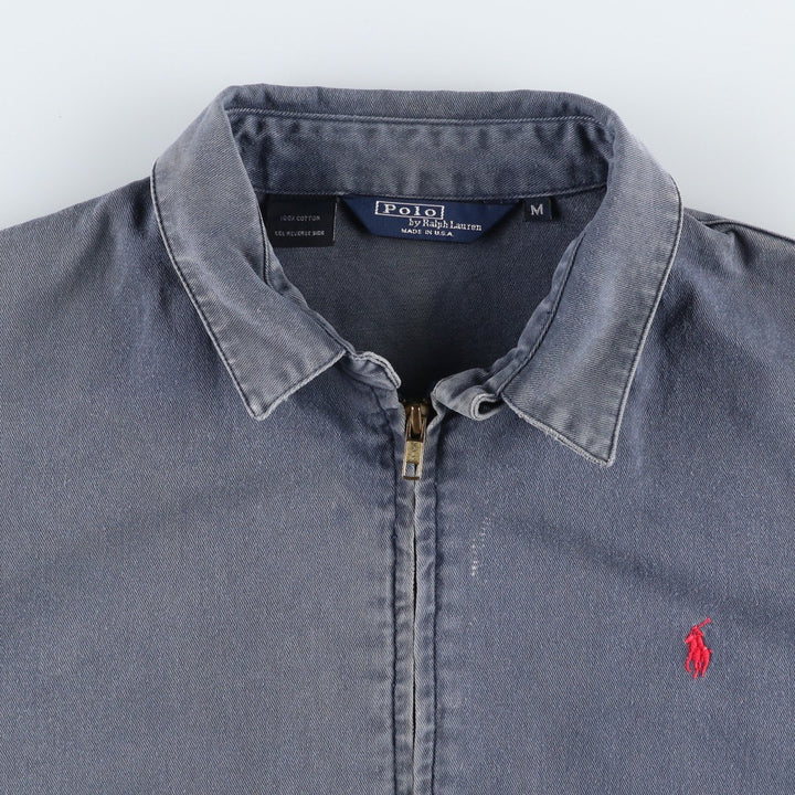 Ralph Lauren POLO by Ralph Lauren Swing Top Sport Jacket, Made in USA, Men's Size M (approx.) cotton navy blue type Vintage Second Hand