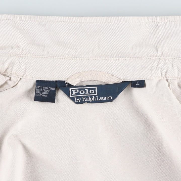 Ralph Lauren POLO by Ralph Lauren Swing Top Sports Jacket Men's L size cotton ivory Vintage Second Hand