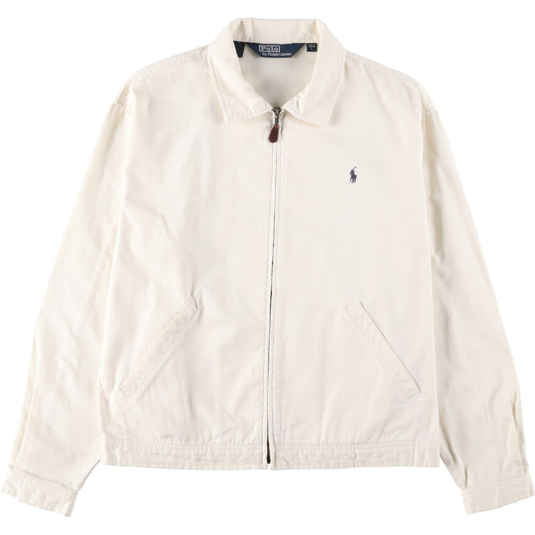 Ralph Lauren POLO by Ralph Lauren Swing Top Sports Jacket Men's L size cotton white type Vintage Second Hand