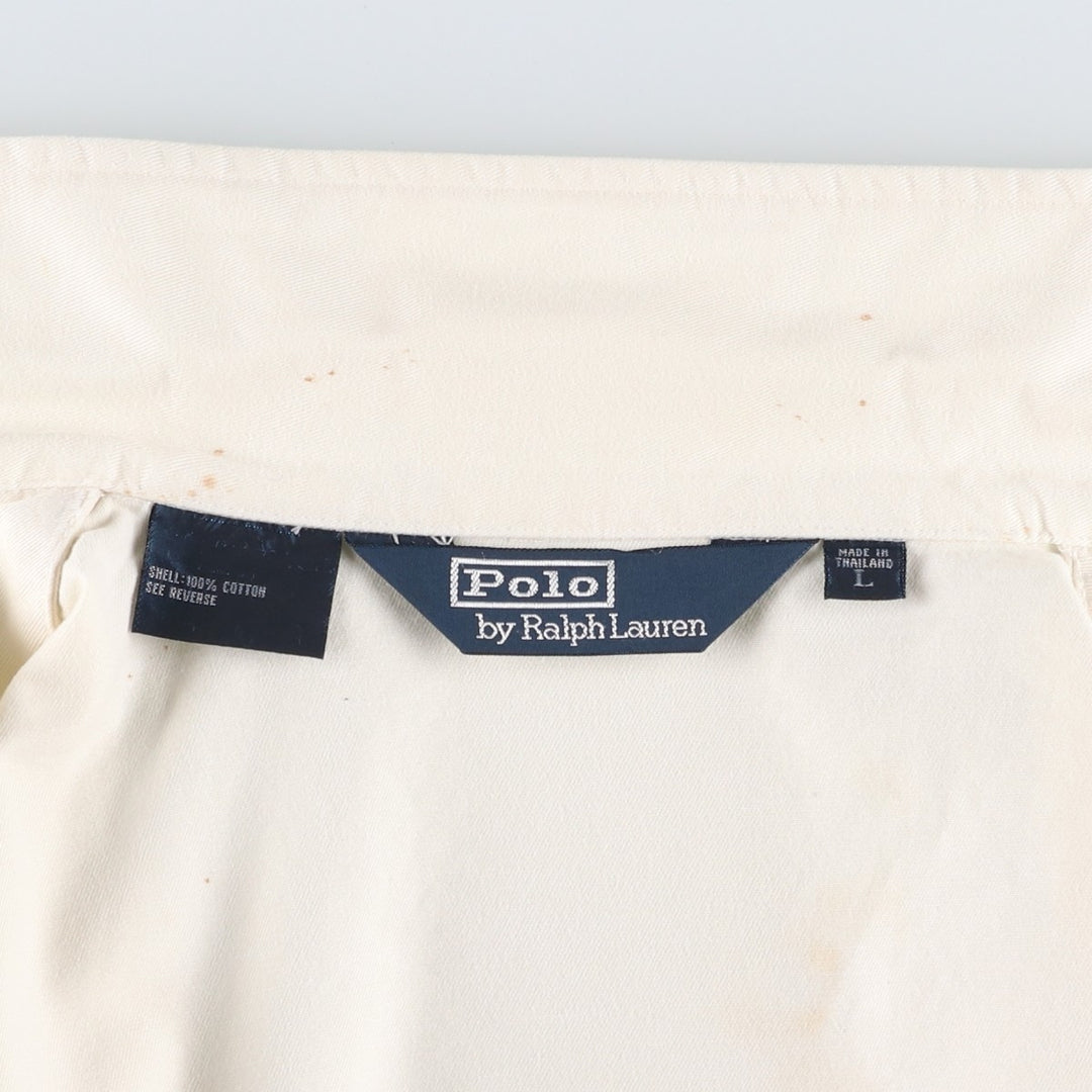 Ralph Lauren POLO by Ralph Lauren Swing Top Sports Jacket Men's L size cotton white type Vintage Second Hand