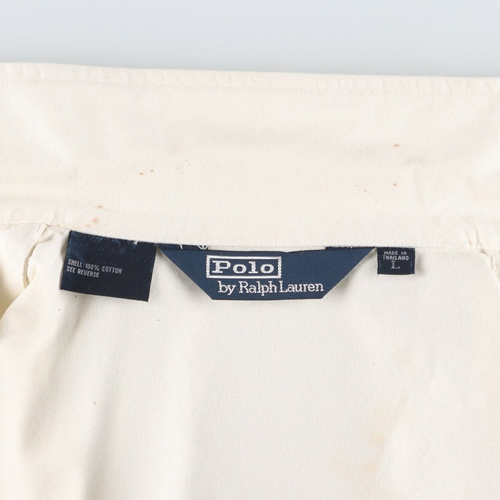 Ralph Lauren POLO by Ralph Lauren Swing Top Sports Jacket Men's L size cotton white type Vintage Second Hand
