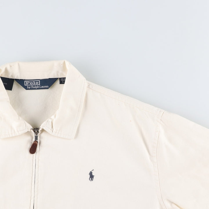 Ralph Lauren POLO by Ralph Lauren Swing Top Sports Jacket Men's L size cotton white type Vintage Second Hand