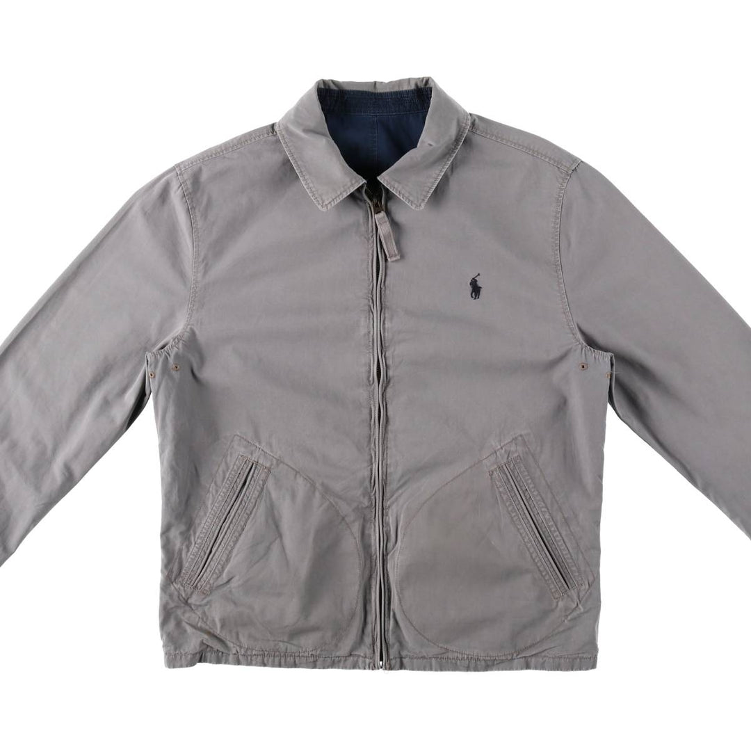 Ralph Lauren POLO by Ralph Lauren Reversible Swing Top Sports Jacket, Men's Size S (approx.) cotton gray type Vintage Second Hand