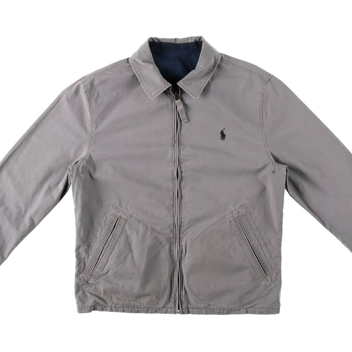 Ralph Lauren POLO by Ralph Lauren Reversible Swing Top Sports Jacket, Men's Size S (approx.) cotton gray type Vintage Second Hand
