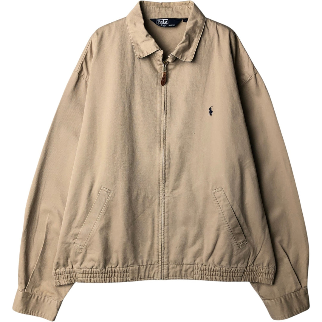 Ralph Lauren POLO by Ralph Lauren Swing Top Sports Jacket Men's L size cotton Khaki type beige Vintage Second Hand