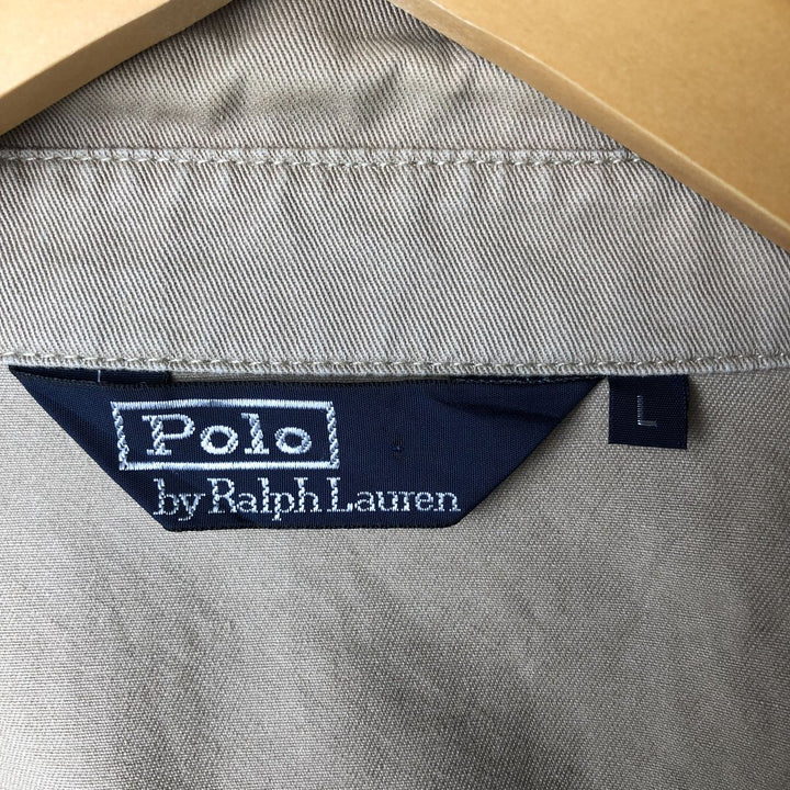 Ralph Lauren POLO by Ralph Lauren Swing Top Sports Jacket Men's L size cotton Khaki type beige Vintage Second Hand