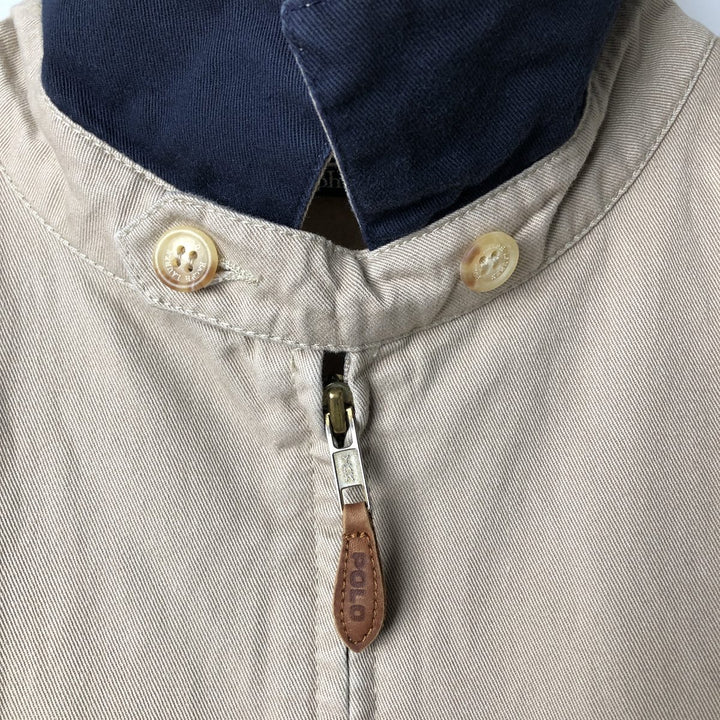 Ralph Lauren POLO by Ralph Lauren Swing Top Sports Jacket Men's L size cotton Khaki type beige Vintage Second Hand