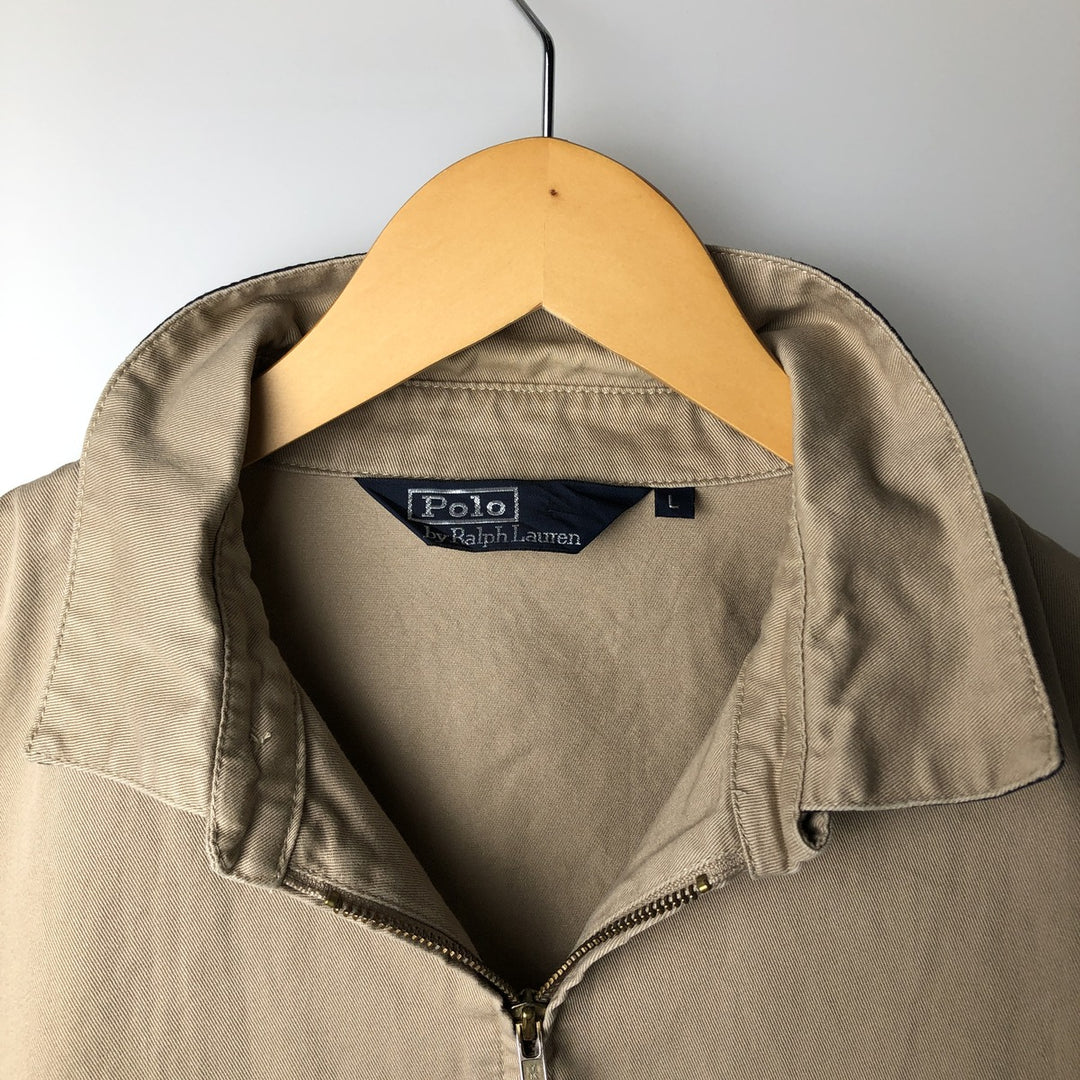 Ralph Lauren POLO by Ralph Lauren Swing Top Sports Jacket Men's L size cotton Khaki type beige Vintage Second Hand