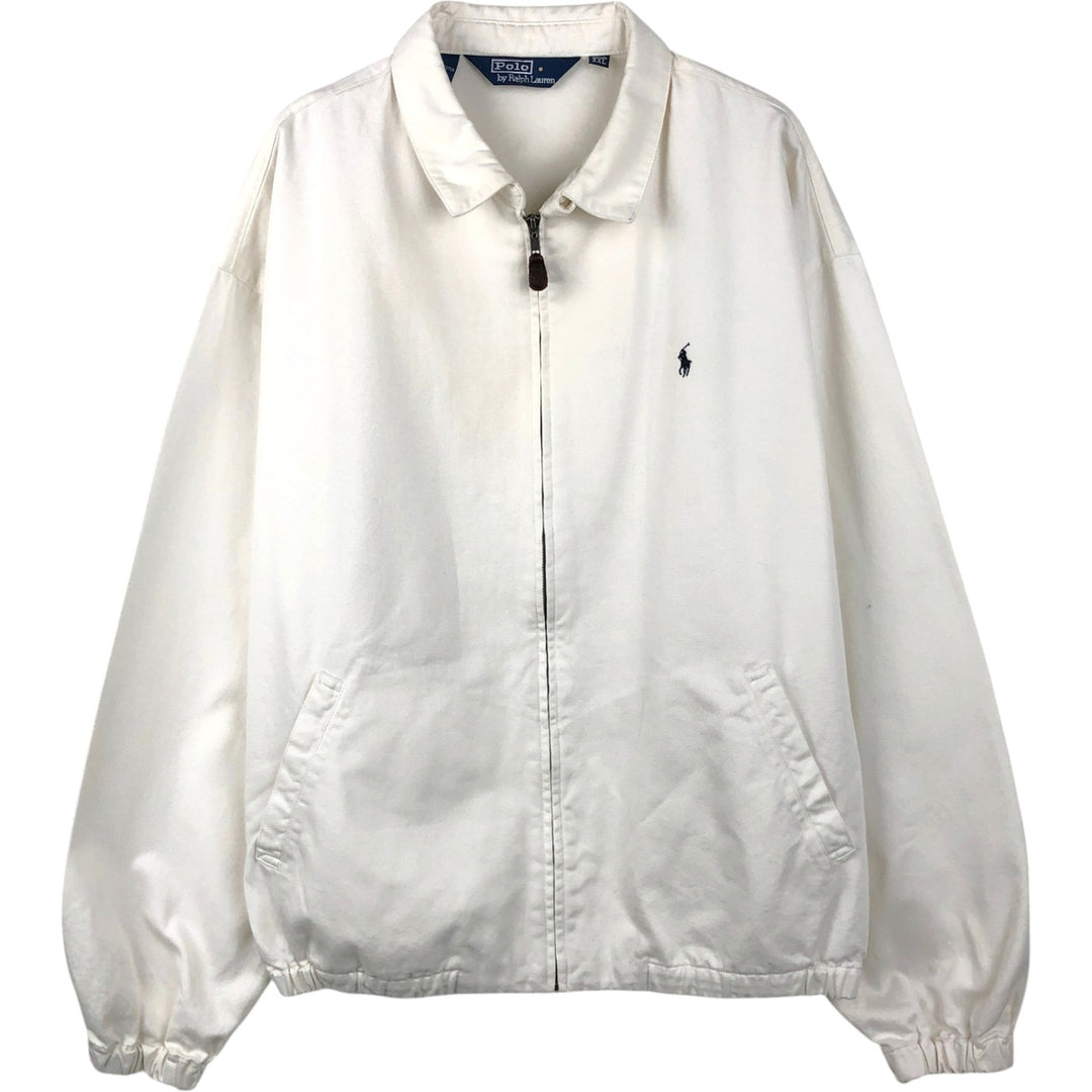 Ralph Lauren POLO by Ralph Lauren Swing Top Sports Jacket Men's XXL cotton pale white type Vintage Second Hand