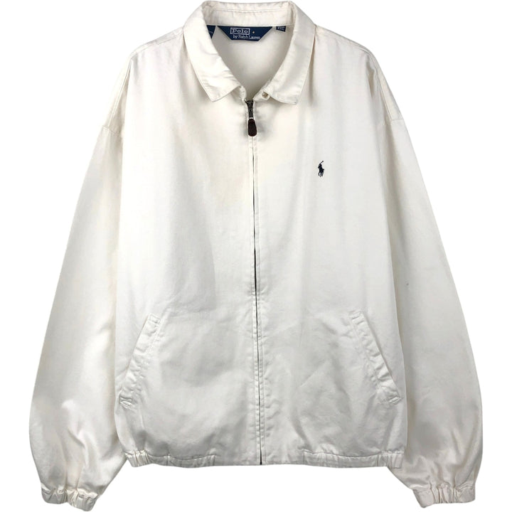Ralph Lauren POLO by Ralph Lauren Swing Top Sports Jacket Men's XXL cotton pale white type Vintage Second Hand