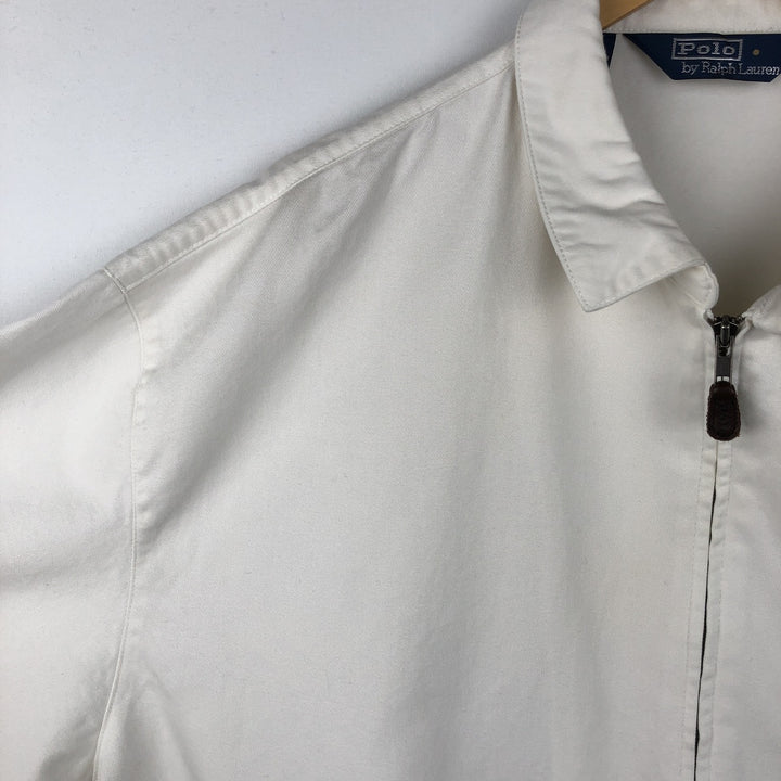 Ralph Lauren POLO by Ralph Lauren Swing Top Sports Jacket Men's XXL cotton pale white type Vintage Second Hand