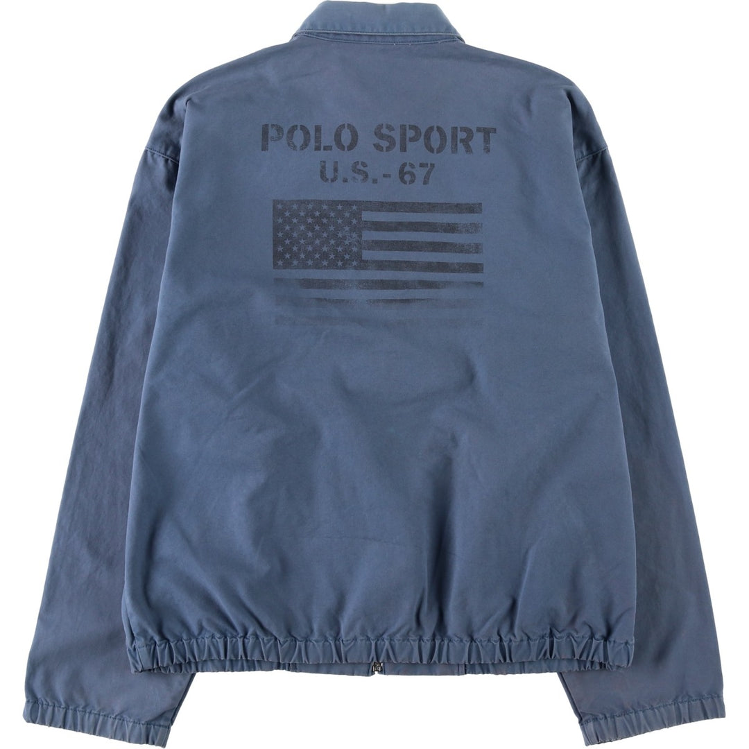 1990'S Ralph Lauren POLO SPORT Swing Top Sport Jacket, Men's Size M (approx.), Vintage cotton blue type Vintage Second Hand