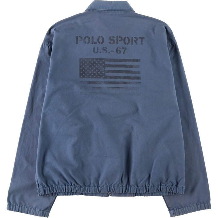 1990'S Ralph Lauren POLO SPORT Swing Top Sport Jacket, Men's Size M (approx.), Vintage cotton blue type Vintage Second Hand
