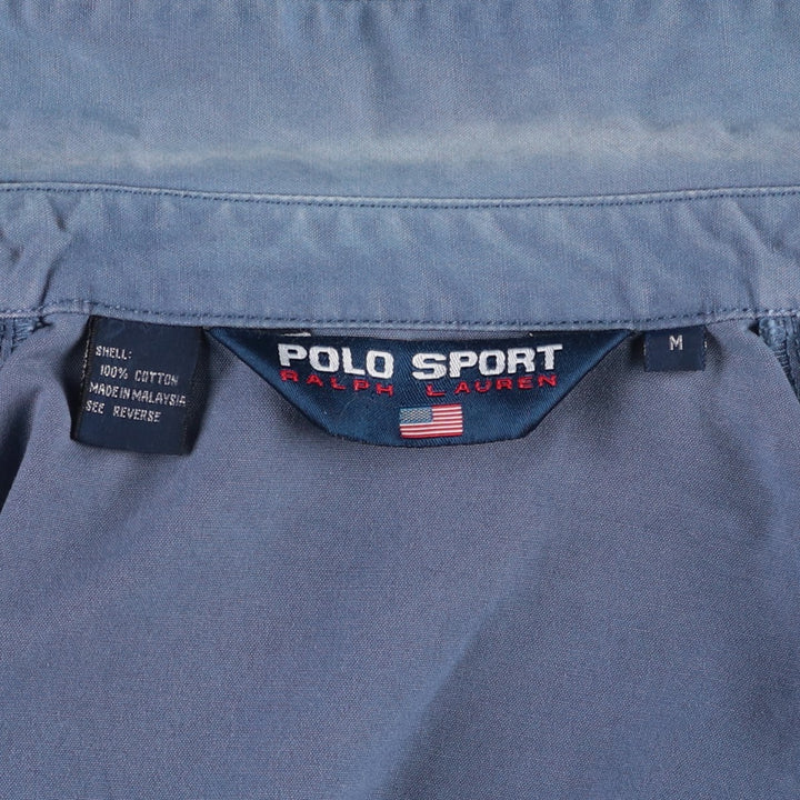 1990'S Ralph Lauren POLO SPORT Swing Top Sport Jacket, Men's Size M (approx.), Vintage cotton blue type Vintage Second Hand