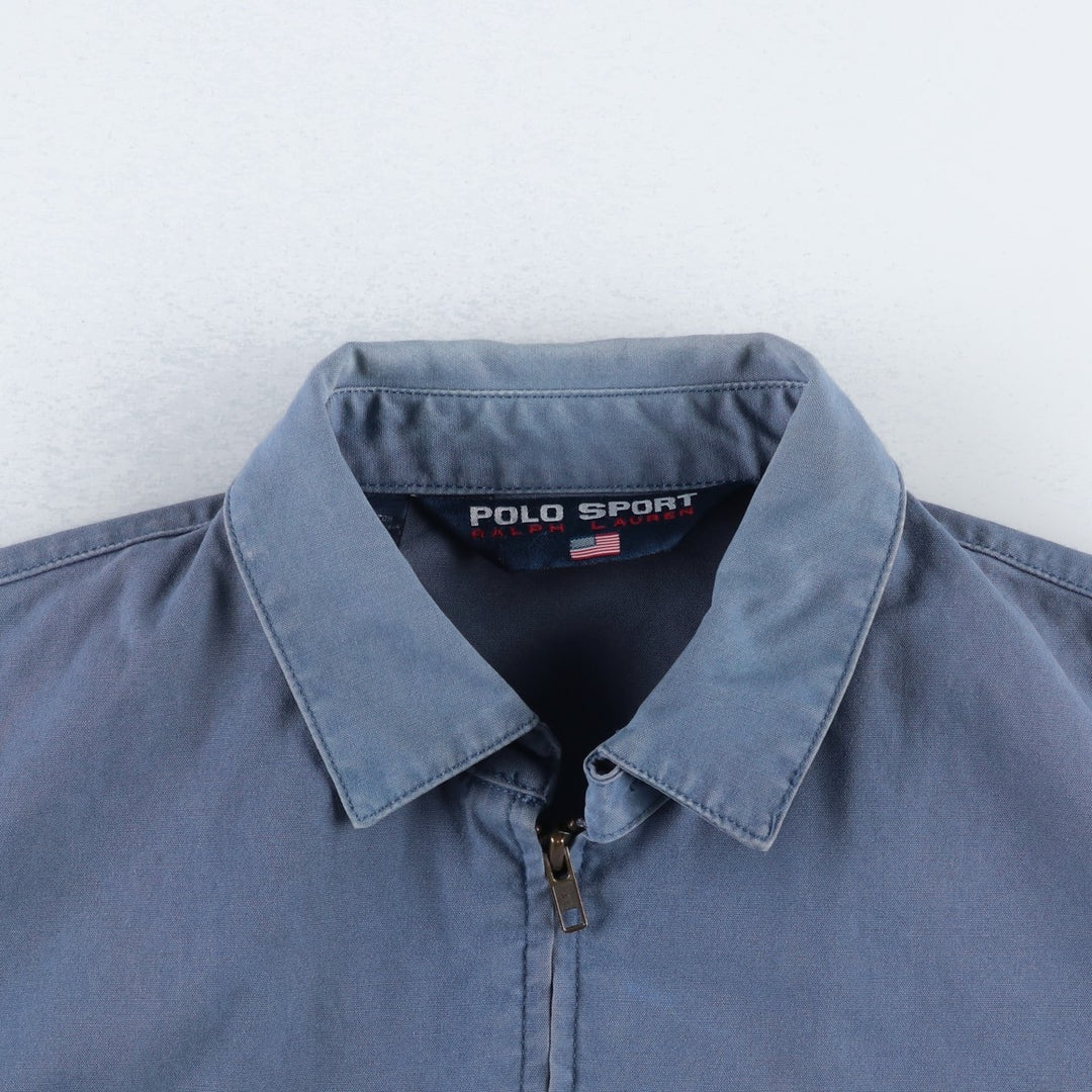 1990'S Ralph Lauren POLO SPORT Swing Top Sport Jacket, Men's Size M (approx.), Vintage cotton blue type Vintage Second Hand