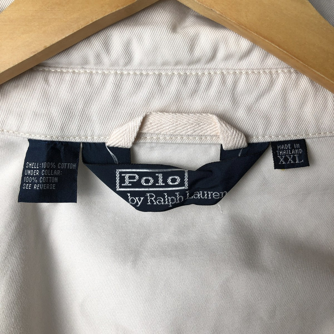 Ralph Lauren POLO by Ralph Lauren Swing Top Sports Jacket Men's XXL cotton white type Vintage Second Hand