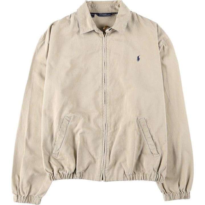 90'S Polo by Ralph Lauren swing top sports jacket, made in the USA, men's size M, vintage cotton Beige type Vintage Second Hand