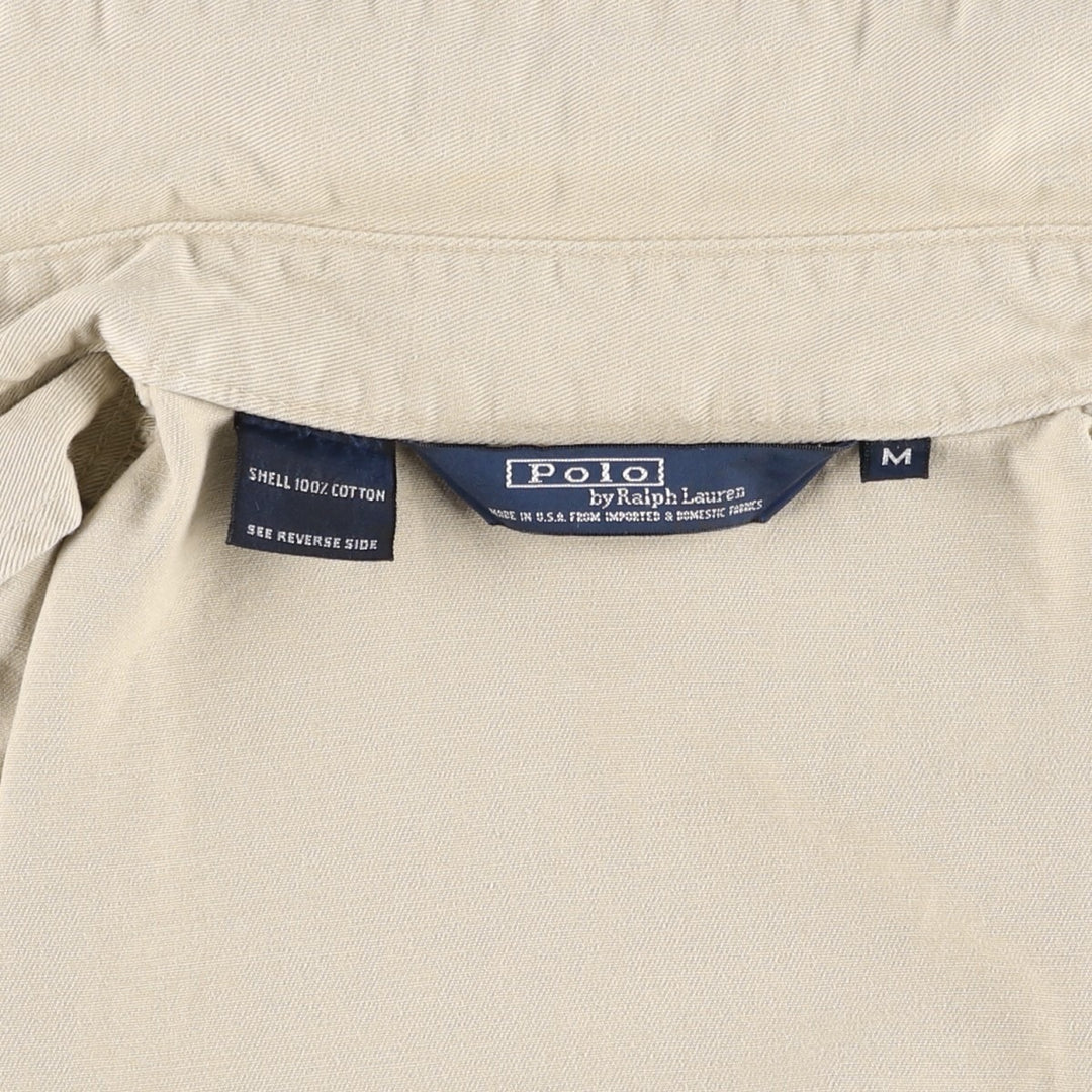 90'S Polo by Ralph Lauren swing top sports jacket, made in the USA, men's size M, vintage cotton Beige type Vintage Second Hand