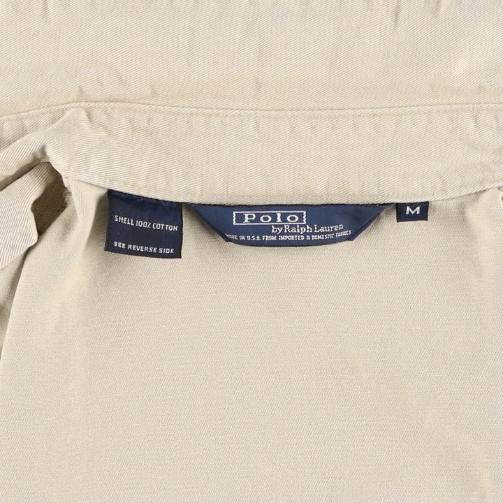 90'S Polo by Ralph Lauren swing top sports jacket, made in the USA, men's size M, vintage cotton Beige type Vintage Second Hand
