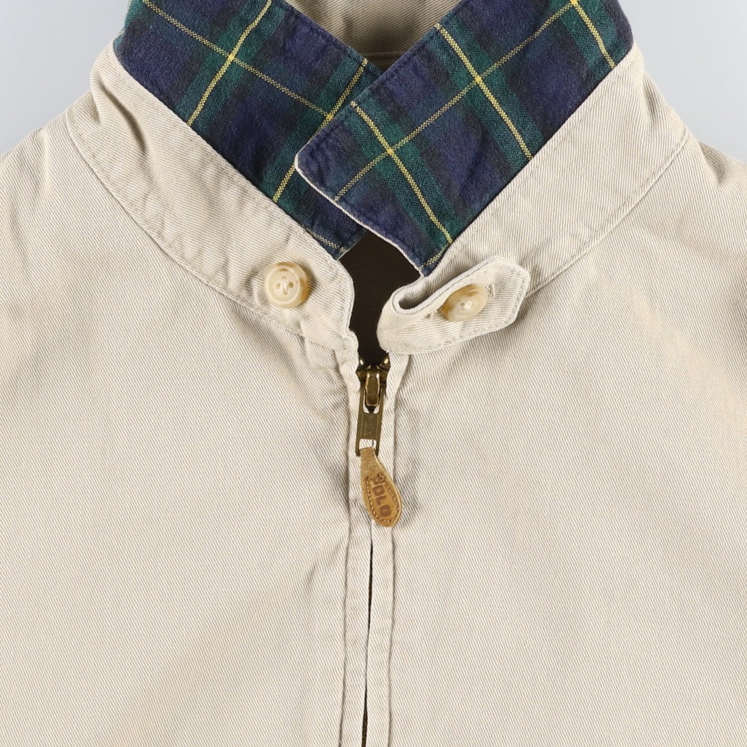 90'S Polo by Ralph Lauren swing top sports jacket, made in the USA, men's size M, vintage cotton Beige type Vintage Second Hand