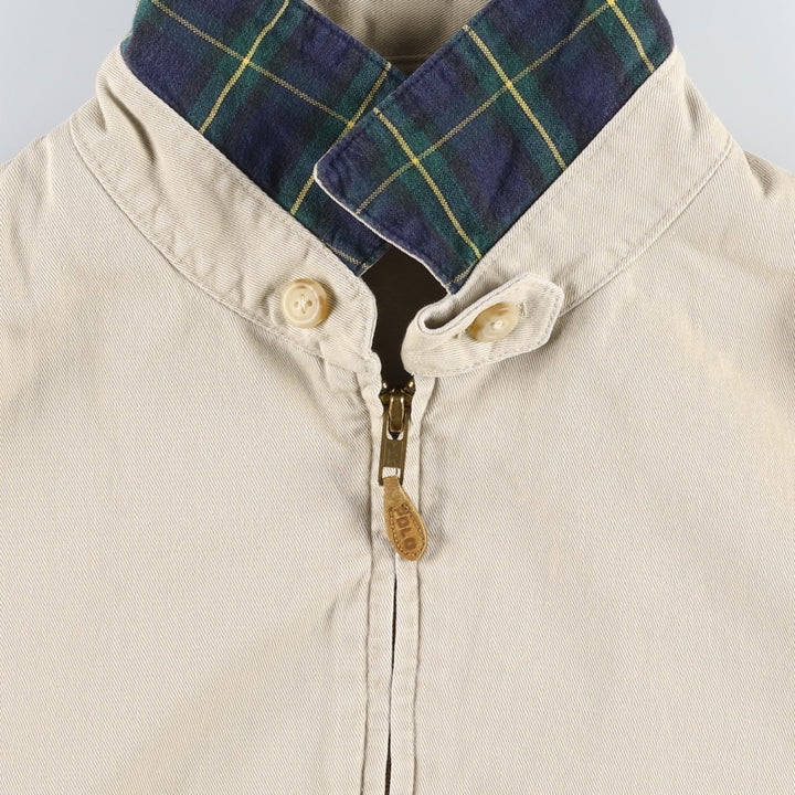 90'S Polo by Ralph Lauren swing top sports jacket, made in the USA, men's size M, vintage cotton Beige type Vintage Second Hand