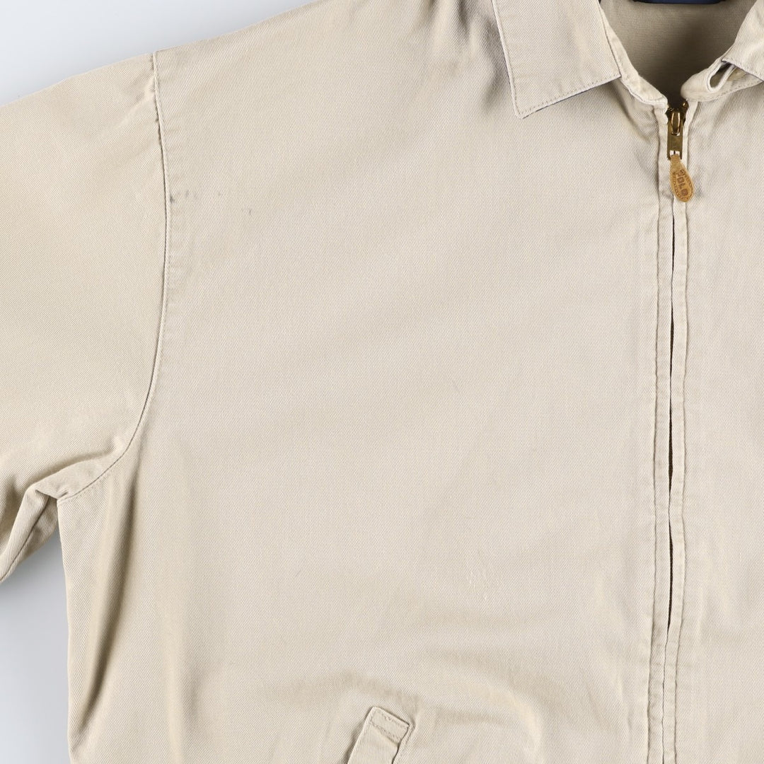 90'S Polo by Ralph Lauren swing top sports jacket, made in the USA, men's size M, vintage cotton Beige type Vintage Second Hand
