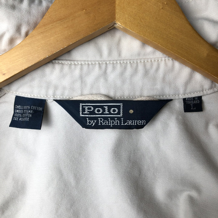 Ralph Lauren POLO by Ralph Lauren Swing Top Sports Jacket Men's L size cotton white type Vintage Second Hand