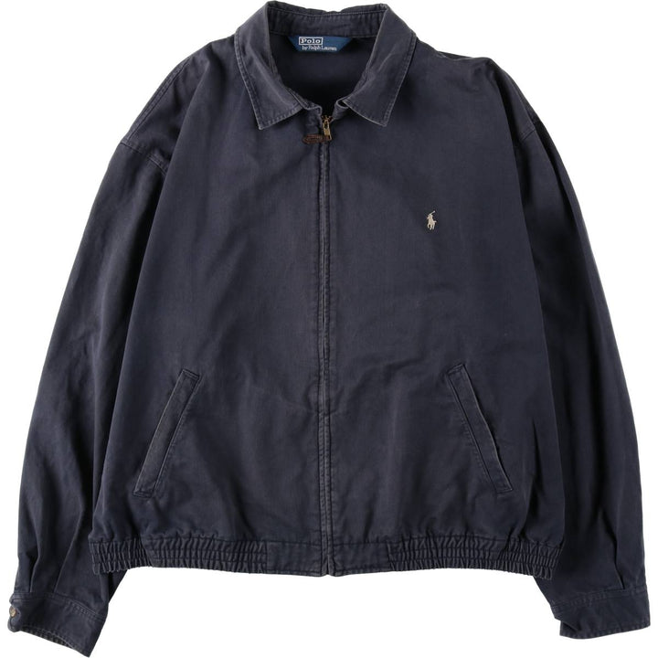 Ralph Lauren POLO by Ralph Lauren Swing Top Sports Jacket Men's XXL cotton navy blue type Vintage Second Hand