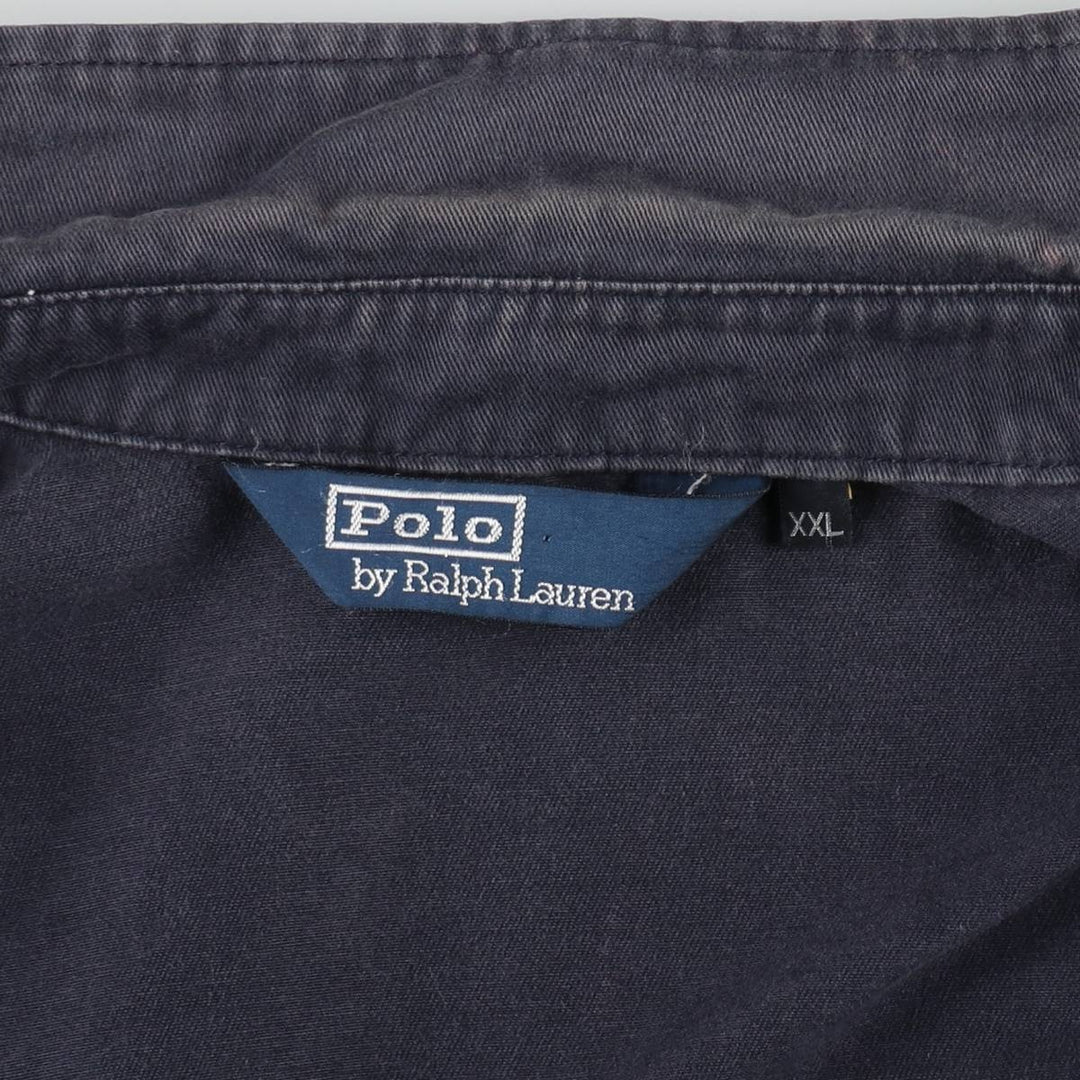 Ralph Lauren POLO by Ralph Lauren Swing Top Sports Jacket Men's XXL cotton navy blue type Vintage Second Hand