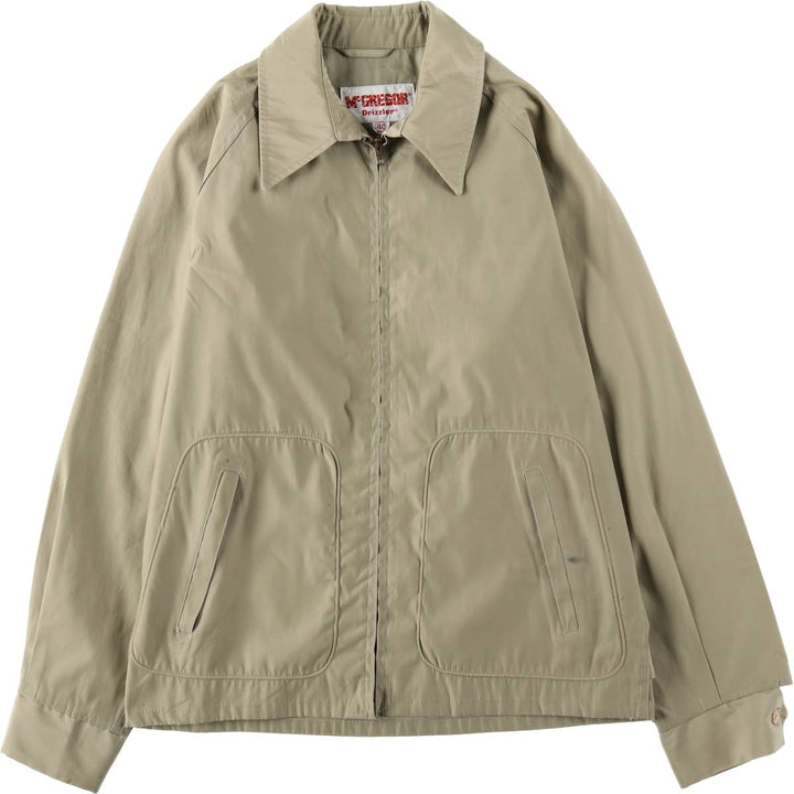 ~90'S McGREGOR Drizzler Swing Top Sport Jacket, Men's Size M (Equivalent), Vintage unclear Khaki type beige Vintage Second Hand