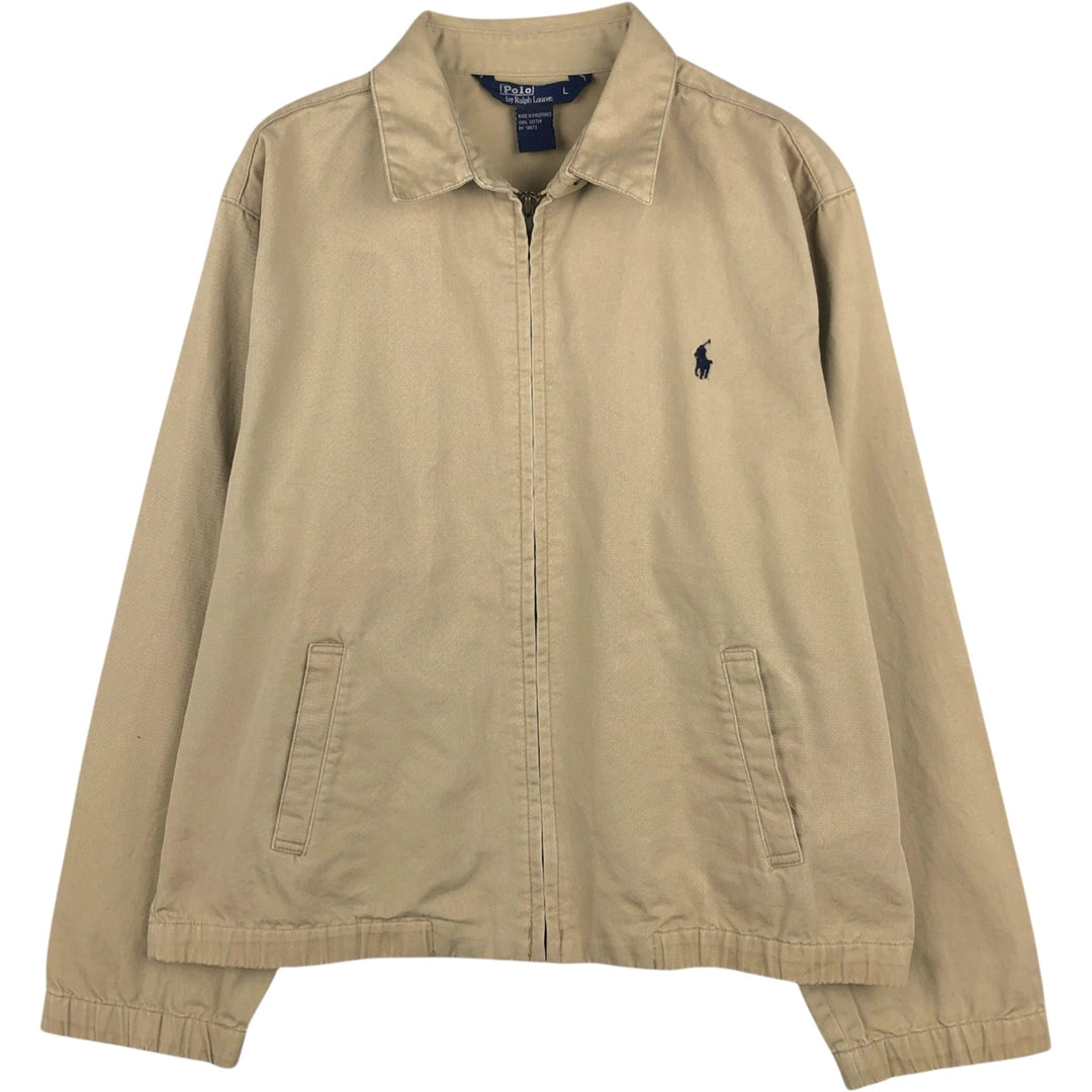 Ralph Lauren POLO by Ralph Lauren Swing Top Sports Jacket Men's L size cotton Khaki type beige Vintage Second Hand
