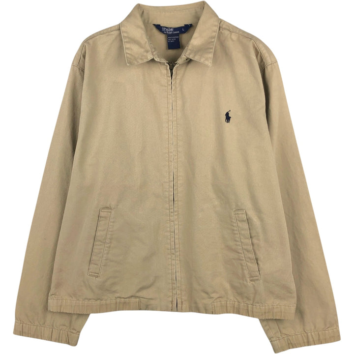 Ralph Lauren POLO by Ralph Lauren Swing Top Sports Jacket Men's L size cotton Khaki type beige Vintage Second Hand