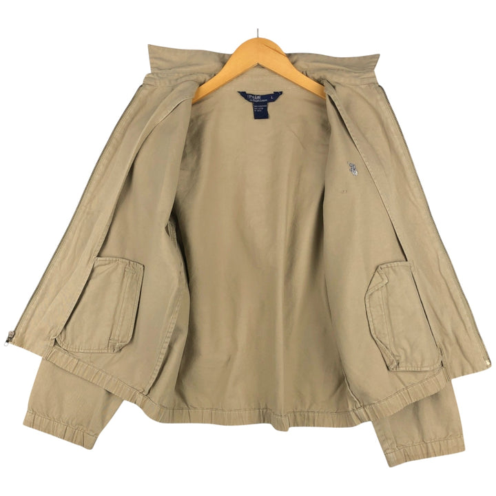 Ralph Lauren POLO by Ralph Lauren Swing Top Sports Jacket Men's L size cotton Khaki type beige Vintage Second Hand