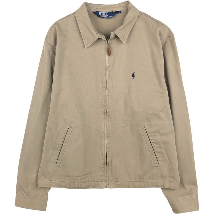 Ralph Lauren POLO by Ralph Lauren Swing Top Sports Jacket Men's L size cotton Beige type Vintage Second Hand