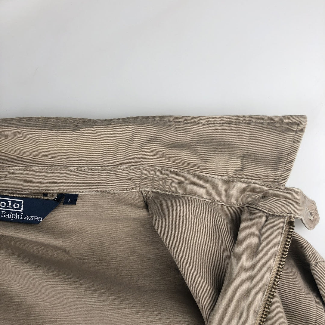 Ralph Lauren POLO by Ralph Lauren Swing Top Sports Jacket Men's L size cotton Beige type Vintage Second Hand