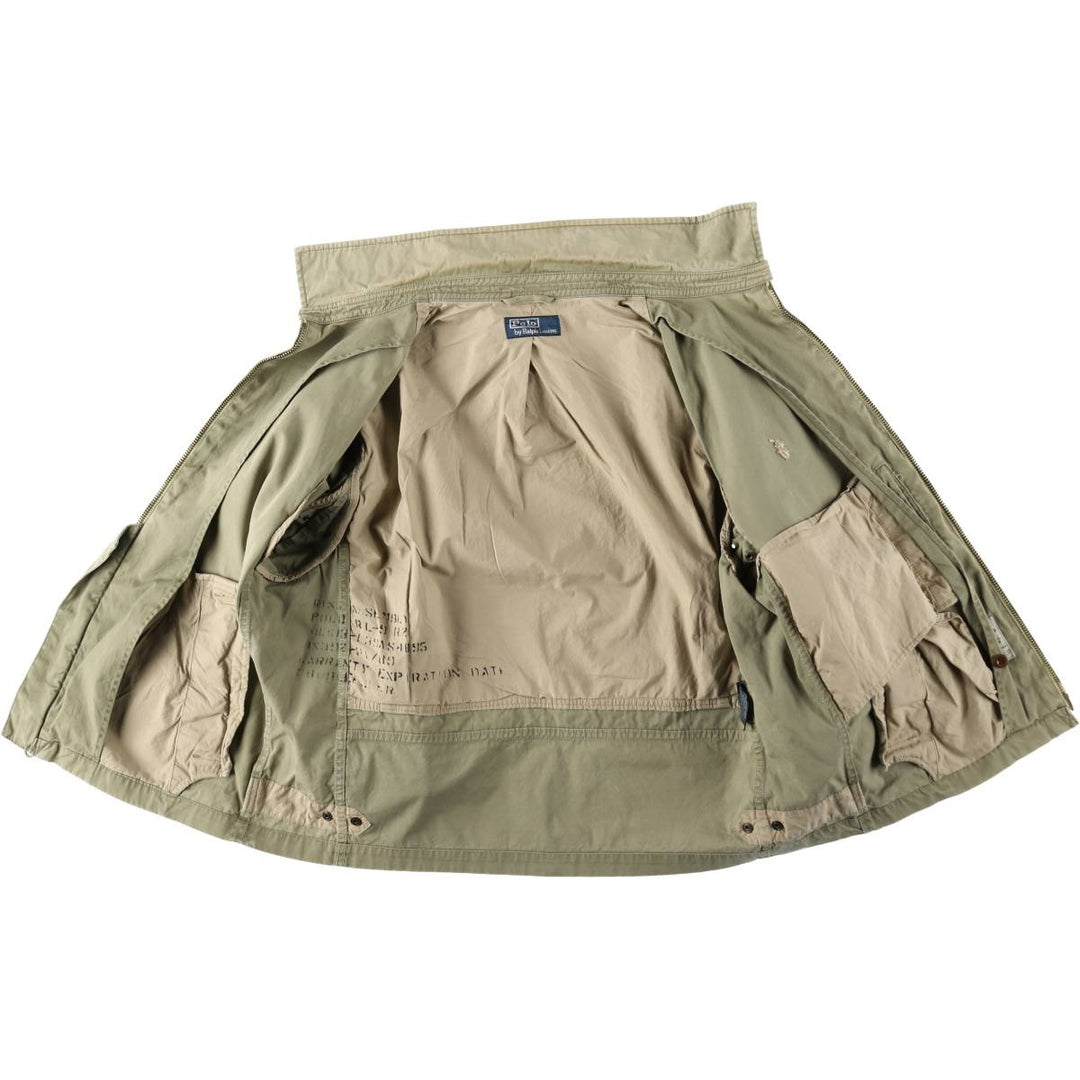 Ralph Lauren POLO by Ralph Lauren Swing Top Sports Jacket Men's L size cotton Khaki type beige Vintage Second Hand