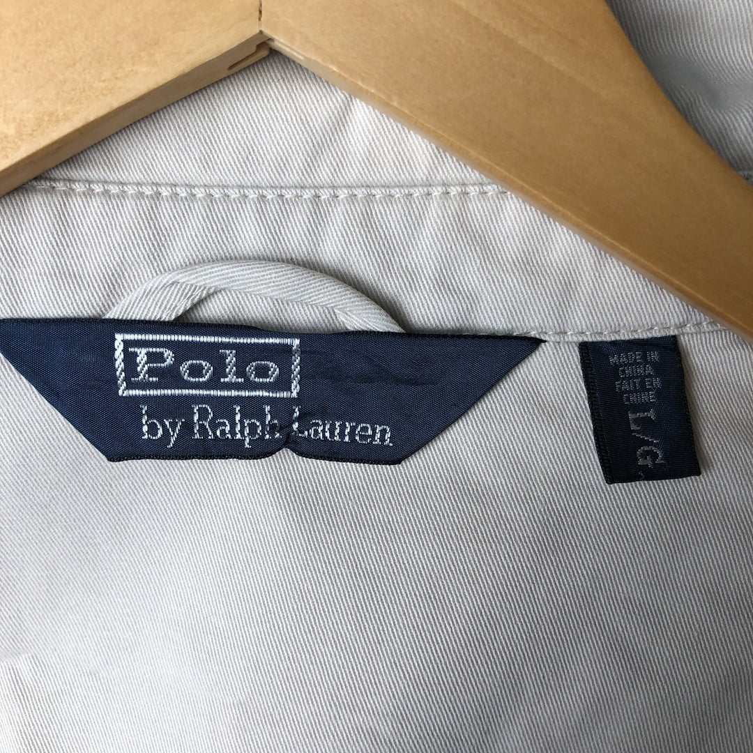 Ralph Lauren POLO by Ralph Lauren Swing Top Sports Jacket Men's L size cotton Beige type Vintage Second Hand