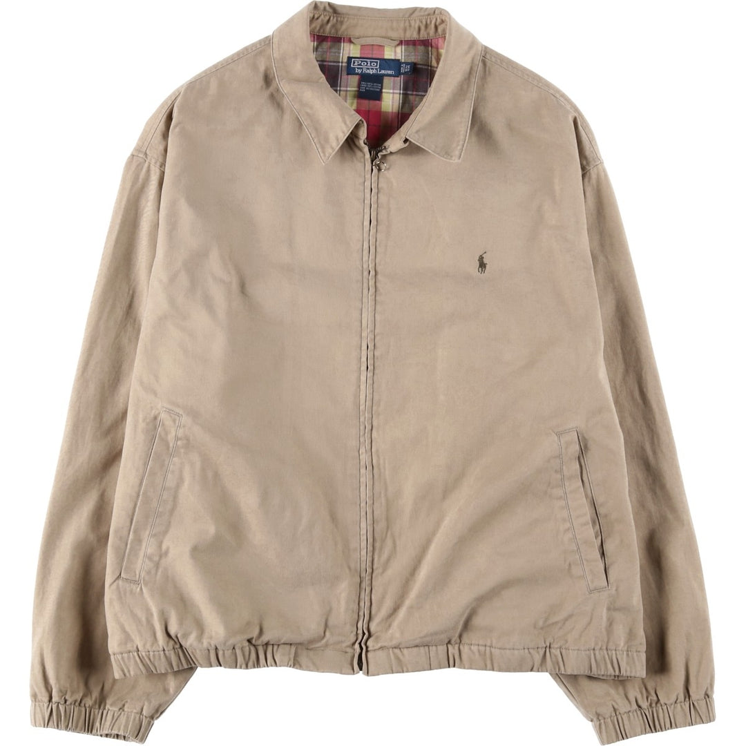 Ralph Lauren POLO by Ralph Lauren Swing Top Sports Jacket Men's XXL cotton Khaki type beige Vintage Second Hand