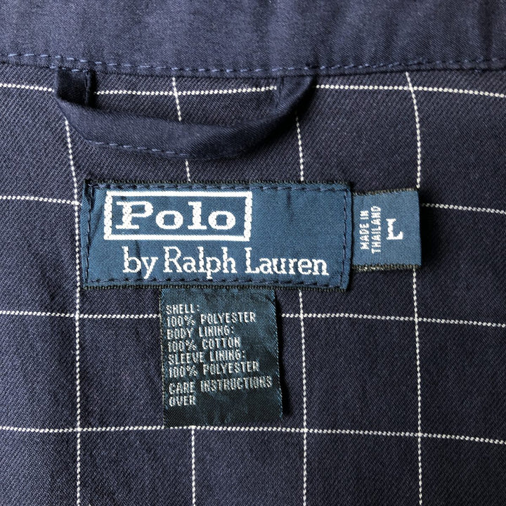 Ralph Lauren POLO by Ralph Lauren Swing Top Sports Jacket Men's L size polyester navy blue type Vintage Second Hand