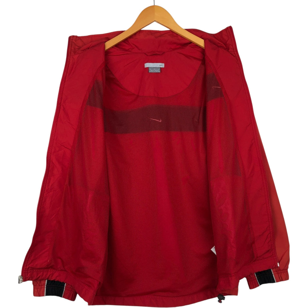 00'S Nike Windbreaker Men's M size polyester red type Vintage Second Hand