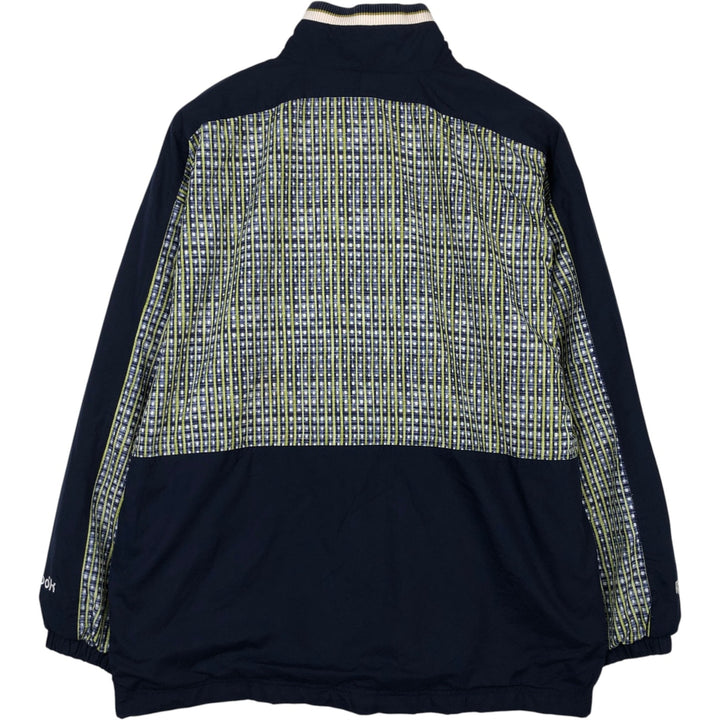 90'S Reebok all-over print windbreaker, men's size XL (approx.) polyester green type yellow green Vintage Second Hand