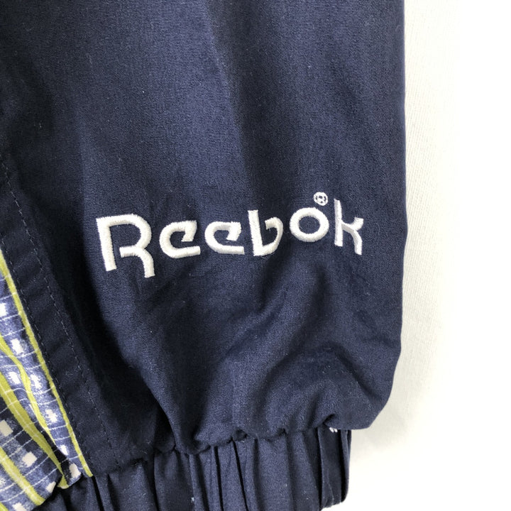 90'S Reebok all-over print windbreaker, men's size XL (approx.) polyester green type yellow green Vintage Second Hand