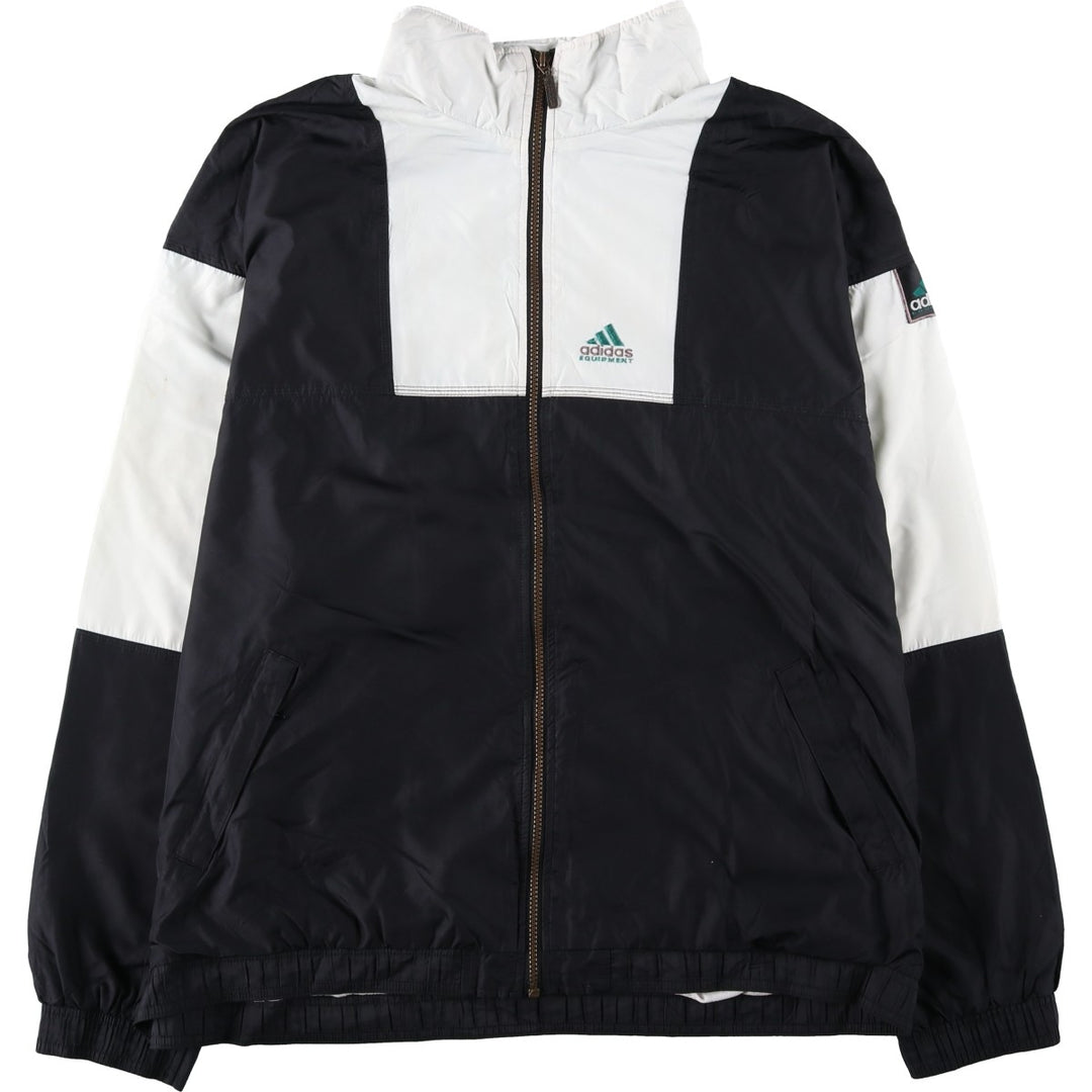 90s-00'S Adidas EQUIPMENT windbreaker, men's size XL (approx.) polyester black type Vintage Second Hand