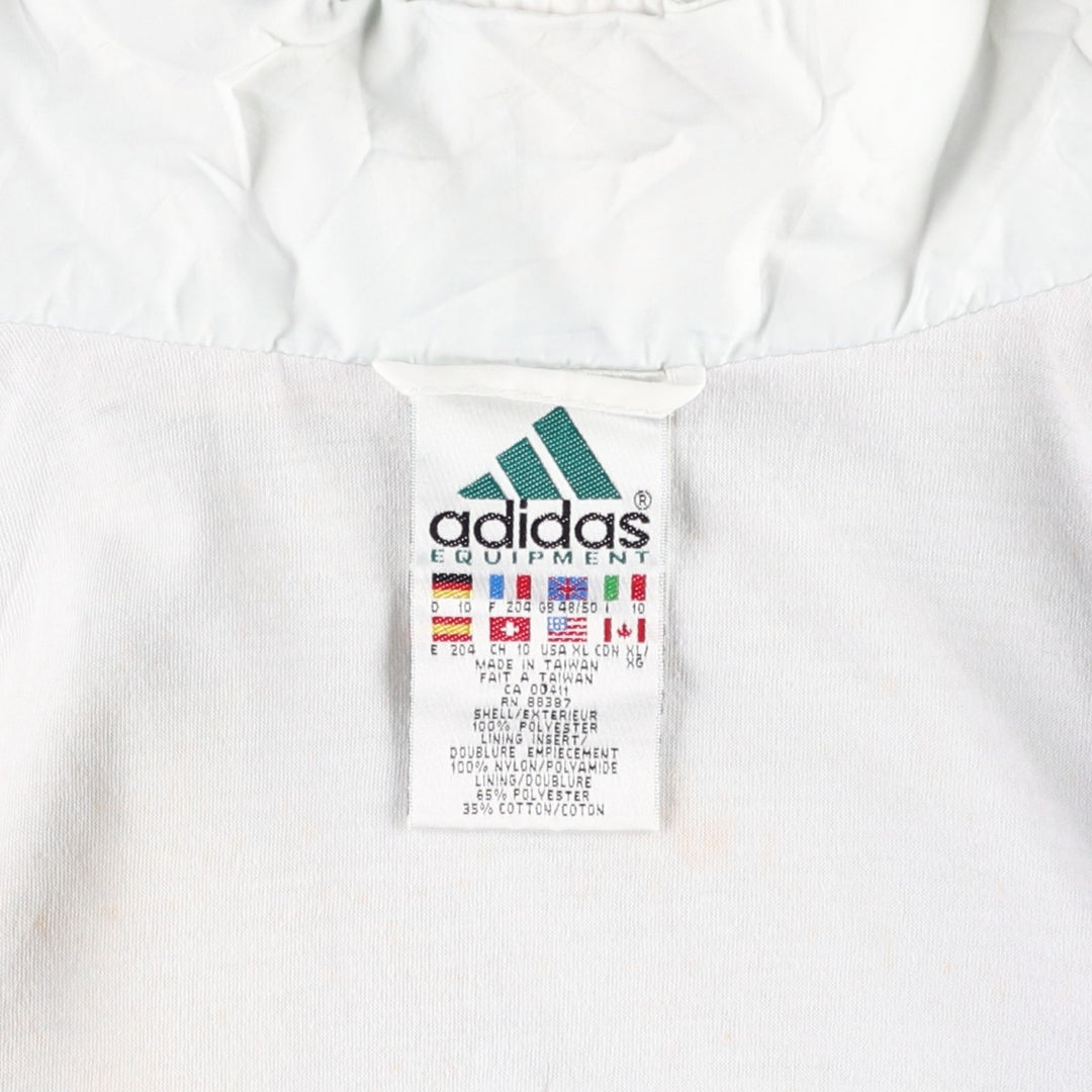 90s-00'S Adidas EQUIPMENT windbreaker, men's size XL (approx.) polyester black type Vintage Second Hand