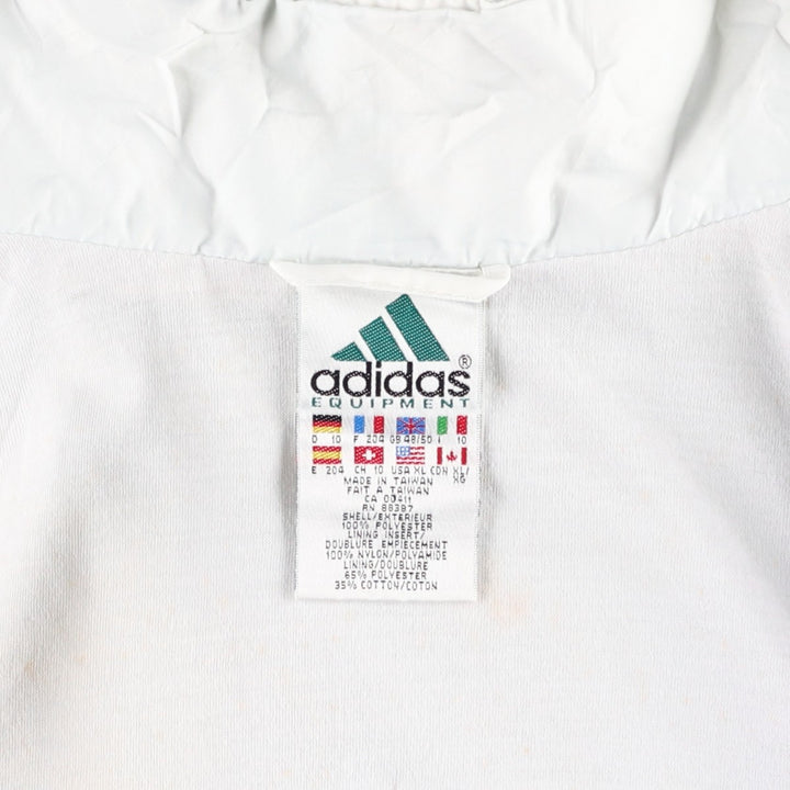 90s-00'S Adidas EQUIPMENT windbreaker, men's size XL (approx.) polyester black type Vintage Second Hand