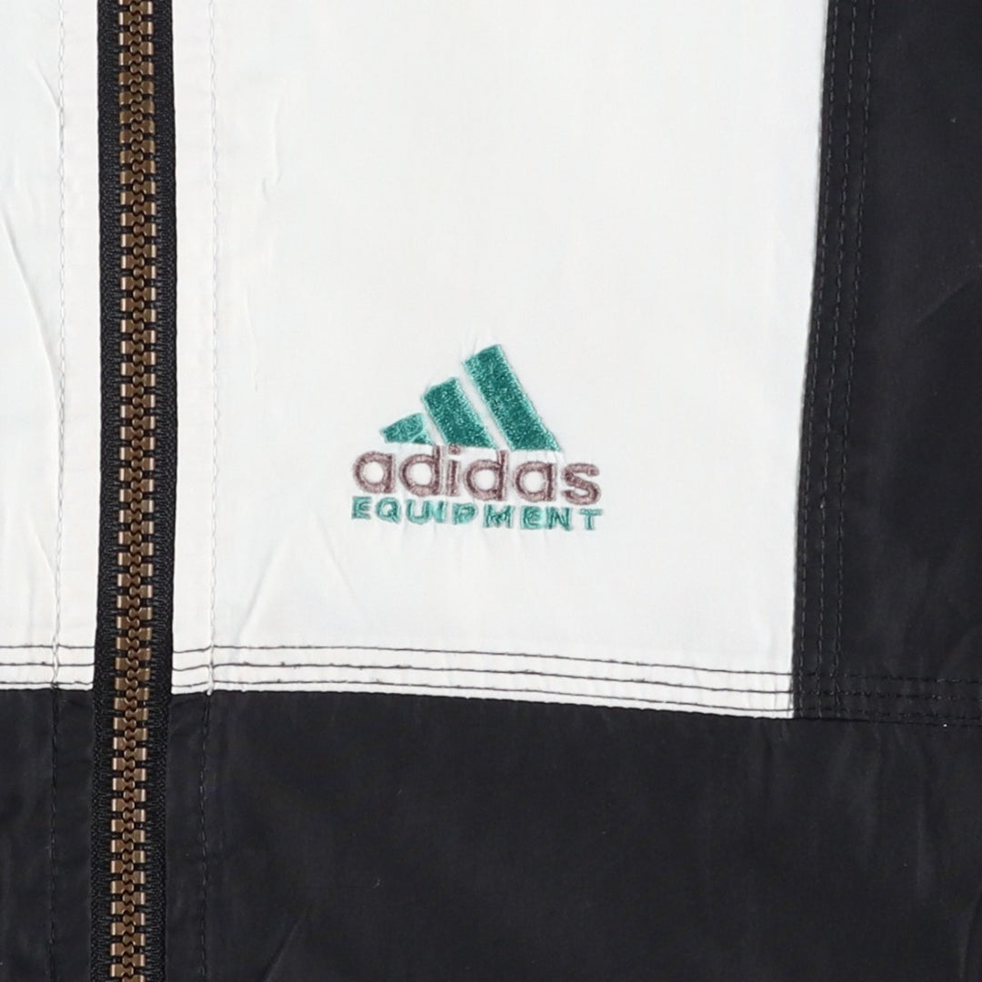 90s-00'S Adidas EQUIPMENT windbreaker, men's size XL (approx.) polyester black type Vintage Second Hand