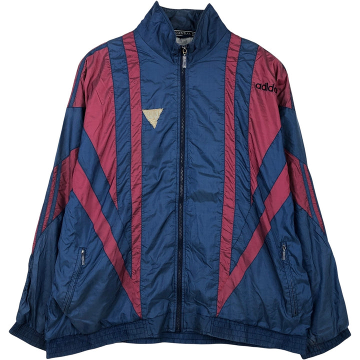1980'S Adidas windbreaker, men's size XL (approx.), lightweight. polyester blue type Vintage Second Hand