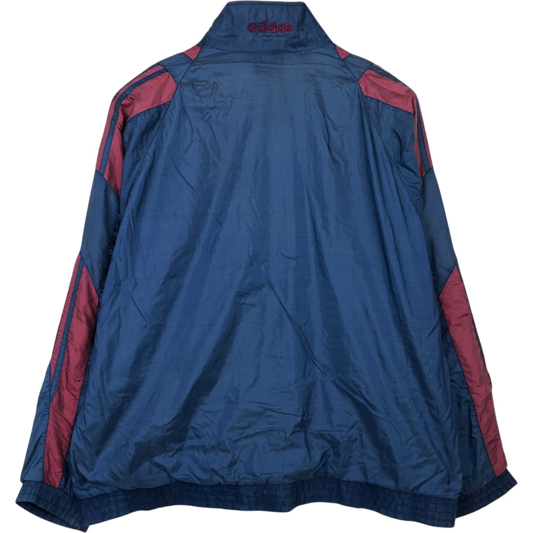 1980'S Adidas windbreaker, men's size XL (approx.), lightweight. polyester blue type Vintage Second Hand