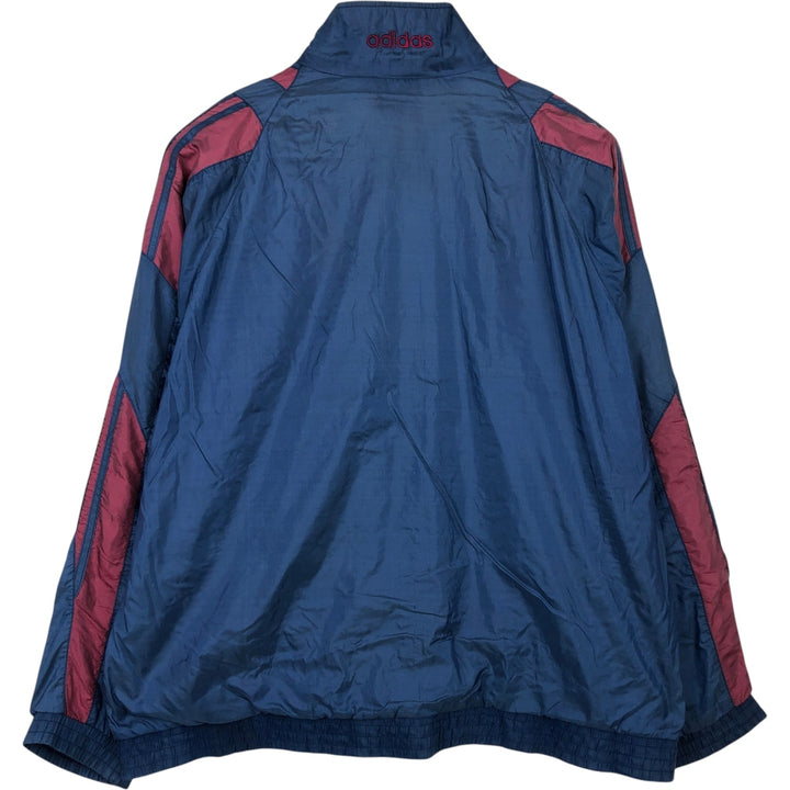 1980'S Adidas windbreaker, men's size XL (approx.), lightweight. polyester blue type Vintage Second Hand